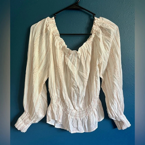 Millibon Off Shoulder Pheasant Blouse - Small - Picture 2 of 5